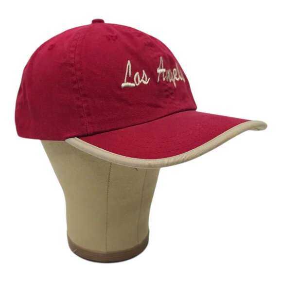 Los Angeles Embroidered Script Adjustable Tuck Strap Cap Trucker Baseball Hat - Picture 3 of 14